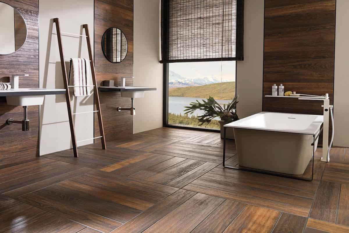  Cheap Wood Ceramic Tile; Beautiful Modern Designs 3 Colors Brown Gray White 