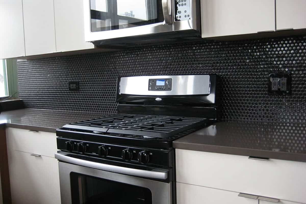  Black Ceramic Tile Backsplash; Subway Square Hexagon Designs Smooth Surface 