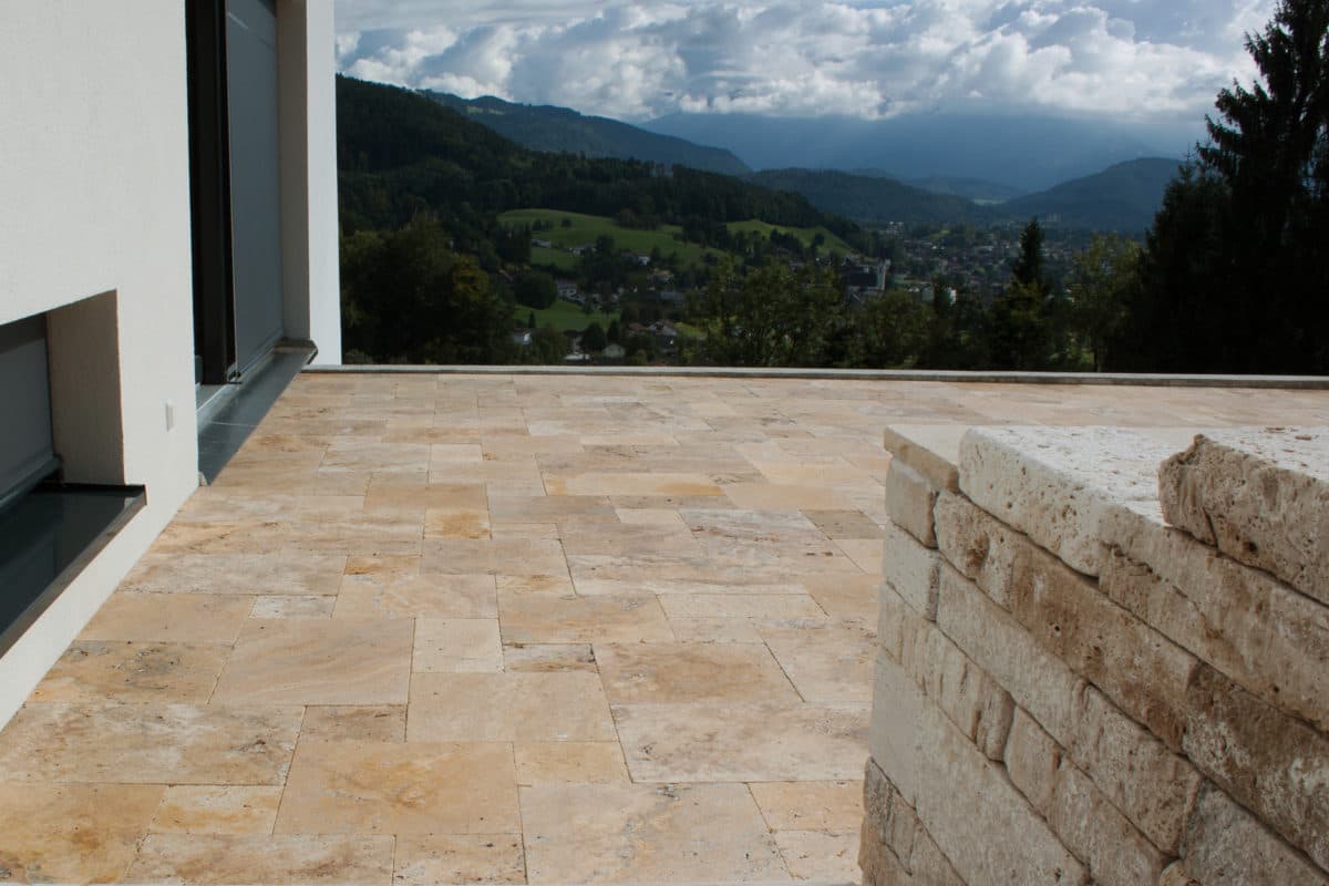  Quality Travertine Tiles; Limestone Based Natural Stone Tiny Irregular Holes 