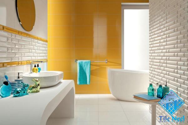 Large yellow bathroom tiles | Buy at a cheap price