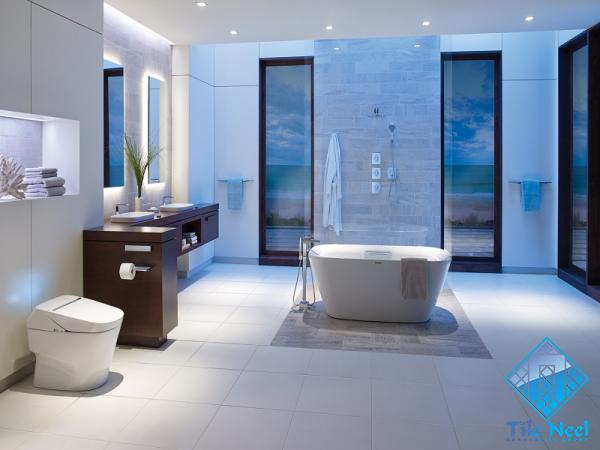 Buy white large bathroom tiles at an exceptional price