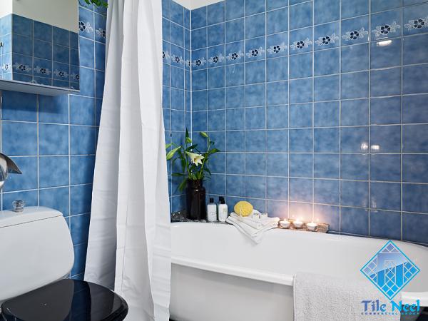 Large blue bathroom tiles UK | Reasonable price, great purchase