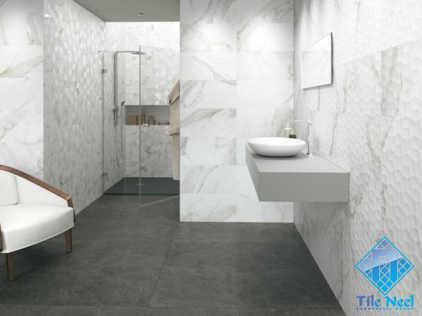 Buy large bathroom tiles white at an exceptional price